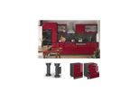 Vicco Schubladenunterschrank Küchenschrank Küchenzeile R-Line 60 cm Anthrazit Bordeaux Schublade
