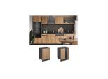 Vicco Unterschrank Küchenschrank Küchenmöbel R-Line J-Shape Anthrazit Eiche 60 cm modern
