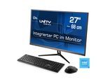 CSL All-in-One PC "Unity F27-ALS N200 Windows 11", schwarz, Microsoft Windows 11 Pro (64 Bit), 16 GB RAM 1.000 GB SSD, Desktop-PCs