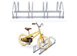 Fahrradstaender Boden und Wandmontage, Mehrfachstaender Fahrradparker, Aufstellstaender, Silber (für 4 Fahrraeder) - Vingo