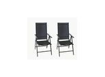 CHILLROI Klappsessel Aluminium 2er Set Gartenstuhl klappbar Campingstuhl