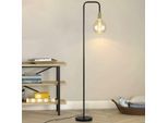 Lampadaire noir lampadaire vintage - lampadaire de salon rétro e27 avec interrupteur à pied lampadaire industriel lampe de salon design doré pour
