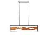 Brilliant LED Pendelleuchte 100cm Schwarz/Holz, Aluminium/Metall/Holz Pendelleuchte LED Holz, Deckenlampe LED Pendelleuchte Holz Pendelleuchte Esstisch, Lampe Holz Wohnzimmerlampe LED Adjustable Lamp