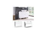 Vicco Waschtischunterschrank Sola 100,2 x 72,4 cm Weiß matt, modern, Badezimmer