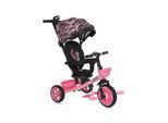 Lorelli Dreirad Revel 3 in 1, EVA-Reifen Freilauf Lenkstange Becherhalter Korb rosa