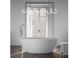Freistehende Badewanne TERRA 2.0 Acryl Weiß glänzend - 160 x 80 x 58 cm