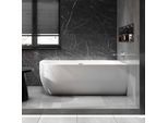 Freistehende Badewanne Lena Corner Acryl Weiß glänzend - 170 x 75 x 60 cm - Einbau rechts