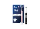 Oral-B Elektrische Zahnbürste Pro 1 Black/Pink mit 2. Handstück