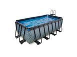 EXIT Stone Aufstellpool 400x200x122cm mit Sandfilterpumpe - grau