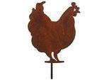 Rost-Huhn aus Metall, 20 cm