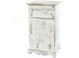 Jamais utilisé] Commode / table d'appoint / chevet / table haute, 35x29x63cm, shabby, vintage blanc - white