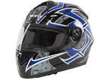 Motorradhelm NERVE "NH2013" Helme Gr. XL Kopfumfang: 61 cm - 62 cm, blau (blau, schwarz, grau) Motorradhelme