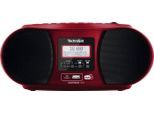 TechniSat DIGITRADIO 1990 Digitalradio (DAB) (Digitalradio (DAB), UKW mit RDS, 3 W, CD-Player), rot