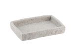 PORTE SAVON POLYRESINE RECTANGULAIRE EFFET PIERRE - GRIS - Tendance