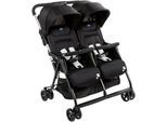 Chicco Zwillingsbuggy OHlalà Twin, Black Night, Zwillingskinderwagen, schwarz