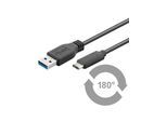 Pro USB-A USB-C - 0.15m - Schwarz