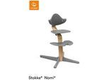 Stokke Stokke Nomi OAK Stuhl , Grau, Eichefarben , Holz , Eiche , furniert , 52x83.50x59 cm , Fsc, Reach , Holzmöbel, Sitzgelegenheiten Holz, Hochstühle und Tischsitze Holz