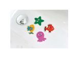 Tendance - set de 4 mini fonds de douche pieuvre poisson rouge poisson jaune etoile de mer - enfantine