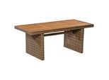 Gardenson Gartentisch , Naturfarben, Akaziefarben , Holz, Metall, Kunststoff , Akazie , Hartholz , rechteckig , Wange , 90x75x185 cm , Fsc , Gartenmöbel, Gartentische