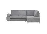 Cantus Ecksofa , Dunkelgrau , Textil , Ottomane rechts, L-Form , 255x186 cm , seitenverkehrt erhältlich , Wohnzimmer, Sofas & Couches, Wohnlandschaften, Ecksofas