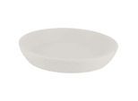 Tendance - porte savon polyresine rond effet pierre - blanc