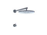 Vola 2261-19 single lever mixer and head shower, brass nature