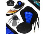 KESSER® Kajak-Sitz Premium für SUP Board Stand Up Paddle Surfboard Sitz - Inkl. Mit Tasche - SUP Paddling Paddelboards Gepolsterte Sitz 32x38cm, Rückenlehne 51x45cm schnell und einfach montiert