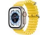 Apple Watch Ultra (2022) | 49 mm | GPS + Cellular | silber | Ocean Armband gelb