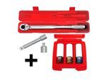 FAMEX 10886-3N Drehmomentschlüssel Set 1/2" mit Einsätzen - 30-210 Nm