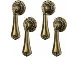 Lot de 4 poignées de suspension vintage en alliage de zinc sculpté en bronze pour armoires, armoires, placards, tiroirs, portes