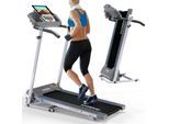 KINETIC SPORTS Elektrisches Laufband KST2700FX, Klappbares Laufband für Zuhause bis 10 km/h - Kraftvoller 1PS Motor, Tablet-Halterung, 12+1 Programme, LCD-Display, bis 120 kg Standard