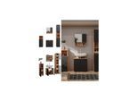 Vicco Badmöbel-Set Irma Eiche Anthrazit 4-teilig Hochschrank Midischrank 95 cm