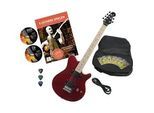 Rocktile Pro MM150-TR E-Gitarre Transparent Red Set mit Zubehör