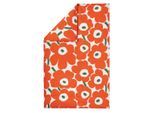 Marimekko - Unikko Deckenbezug, 140 x 200 cm, offwhite / orange / grün