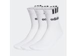 3-Streifen Linear Half-Crew Cushioned Socken, 3 Paar