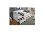 Relita Funktionsbett eLeona 90x200 cm ohne Lattenrost, mit 3 Schubladen, Ausf. Weiß lackiert
