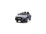 ES-Toys Kinder Elektroauto Audi TTRS, EVA-Reifen, Sicherheitsgurt, Fernbedienung graublau
