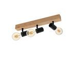 Deckenlampe Townshend 3 aus Holz 3-flammig schwarz