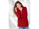 Fleecejacke CLASSIC BASICS, Damen, Gr. 38, rot (weinrot), 100% Polyester, unifarben, figurumspielend, Jacken Fleecejacke