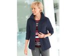 Fleecejacke CASUAL LOOKS, Damen, Gr. 38, blau (marine), 100% Polyester, unifarben, figurumspielend, Jacken Fleecejacke