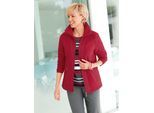 Fleecejacke CASUAL LOOKS, Damen, Gr. 52, rot, 100% Polyester, unifarben, figurumspielend, Jacken Fleecejacke