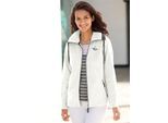 Fleecejacke CASUAL LOOKS, Damen, Gr. 46, beige (ecru), 100% Polyester, unifarben, Jacken Fleecejacke
