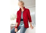 Fleecejacke CASUAL LOOKS, Damen, Gr. 44, rot, 100% Polyester, unifarben, Jacken Fleecejacke