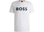 BOSS ORANGE T-Shirt »Thinking 1 10246016 01«, mit großem BOSS Druck auf der Brust BOSS ORANGE White100 L