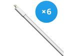 Lot 6x Réglette led Étanche 17W 1870lm - 840 Blanc Froid 120cm