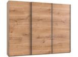 Schwebetürenschrank WIMEX "Level by fresh to go", braun (plankeneichefarben), B:300cm H:236cm T:65cm, Schränke, Schwebetürenschrank