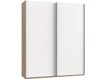 Schwebetürenschrank WIMEX "Level by fresh to go", weiß (plankeneichefarben, weiß), B:200cm H:236cm T:65cm, Schränke