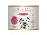 DOG'S LOVE Junior mit Rind und Karotten 6x200 g