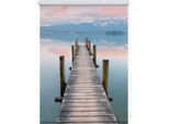 LICHTBLICK ORIGINAL Seitenzugrollo »Rollo Klemmfix, ohne Bohren, blickdicht, Steg Abendstimmung«, blickdicht,...