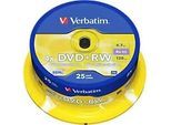 Verbatim DVD+RW Spindle Silber 4x 4.7 GB 25 Stück